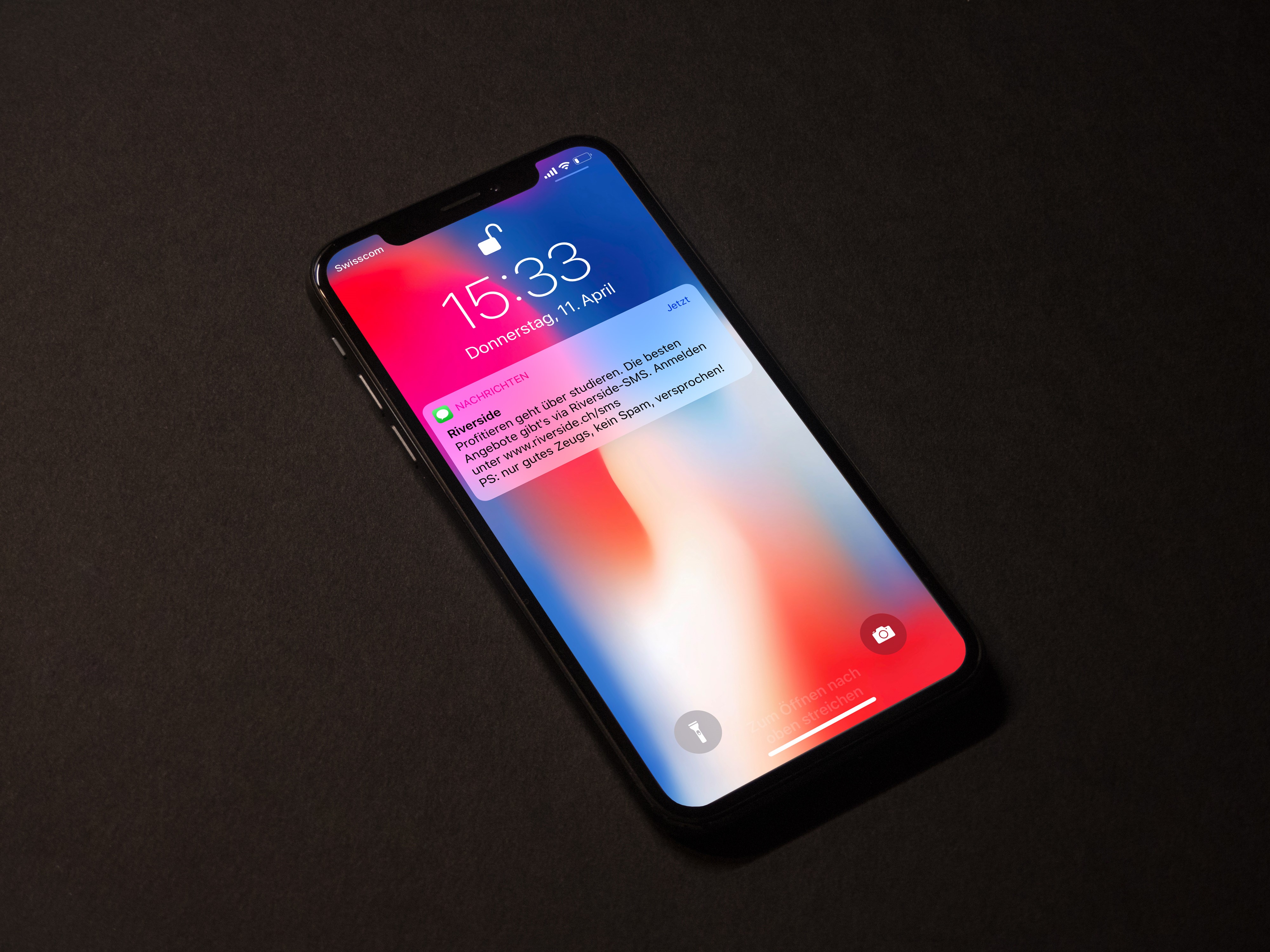 gute SMS kommen vom Riverside