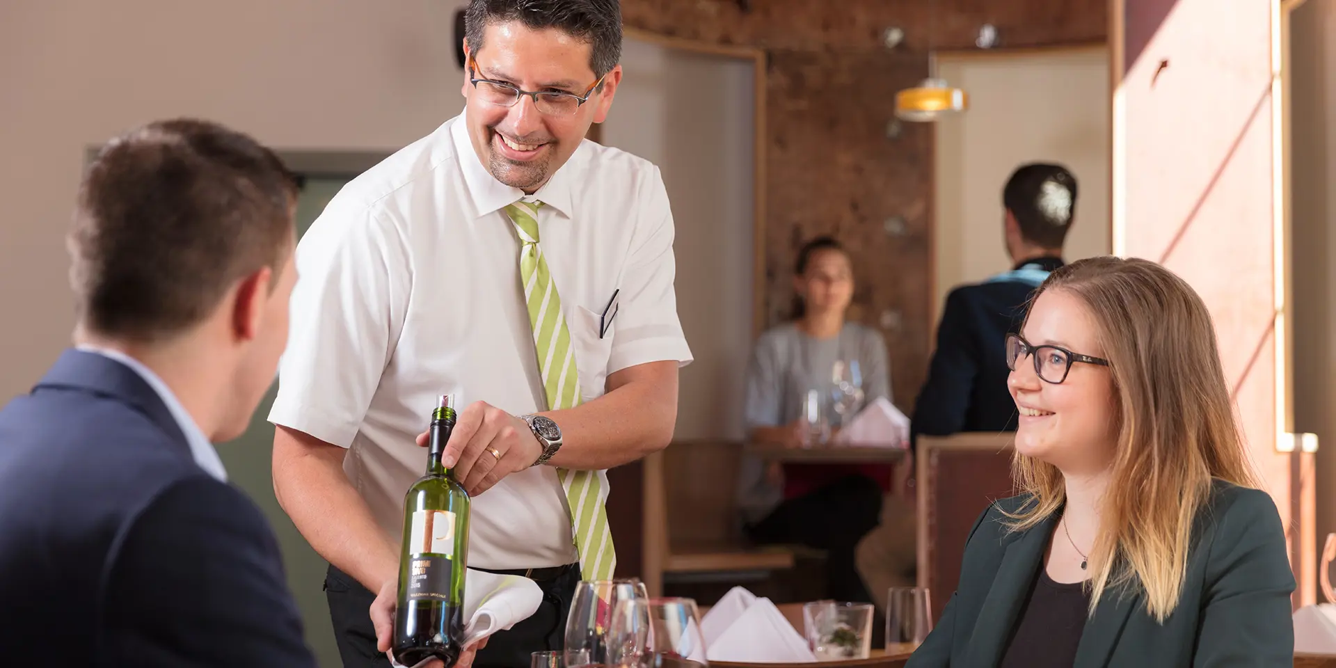 Weinempfehlung im Restaurant Kesselhaus im Hotel riverside