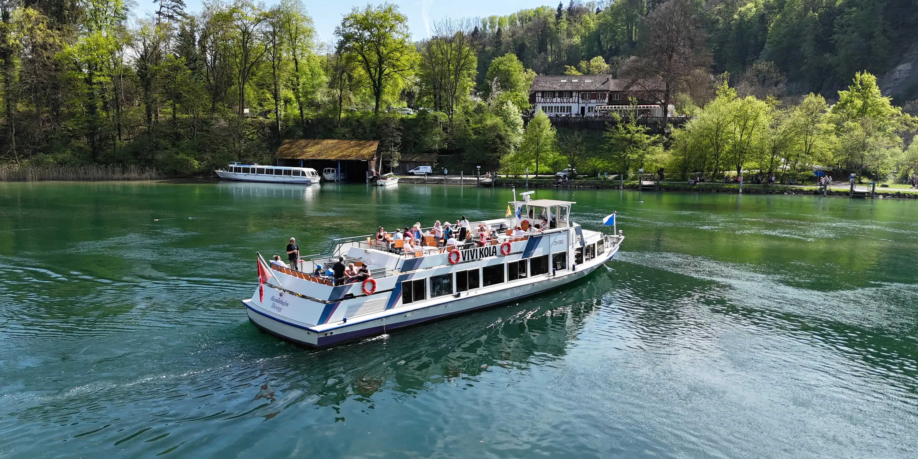 Schifffahrt Züri Rhy Rhein Tössegg Ausflug Teamevent Sideevent Rahmenprogramm Hotel Riverside Seminarlocation Eventlocation Glattfelden Nahe Zürich